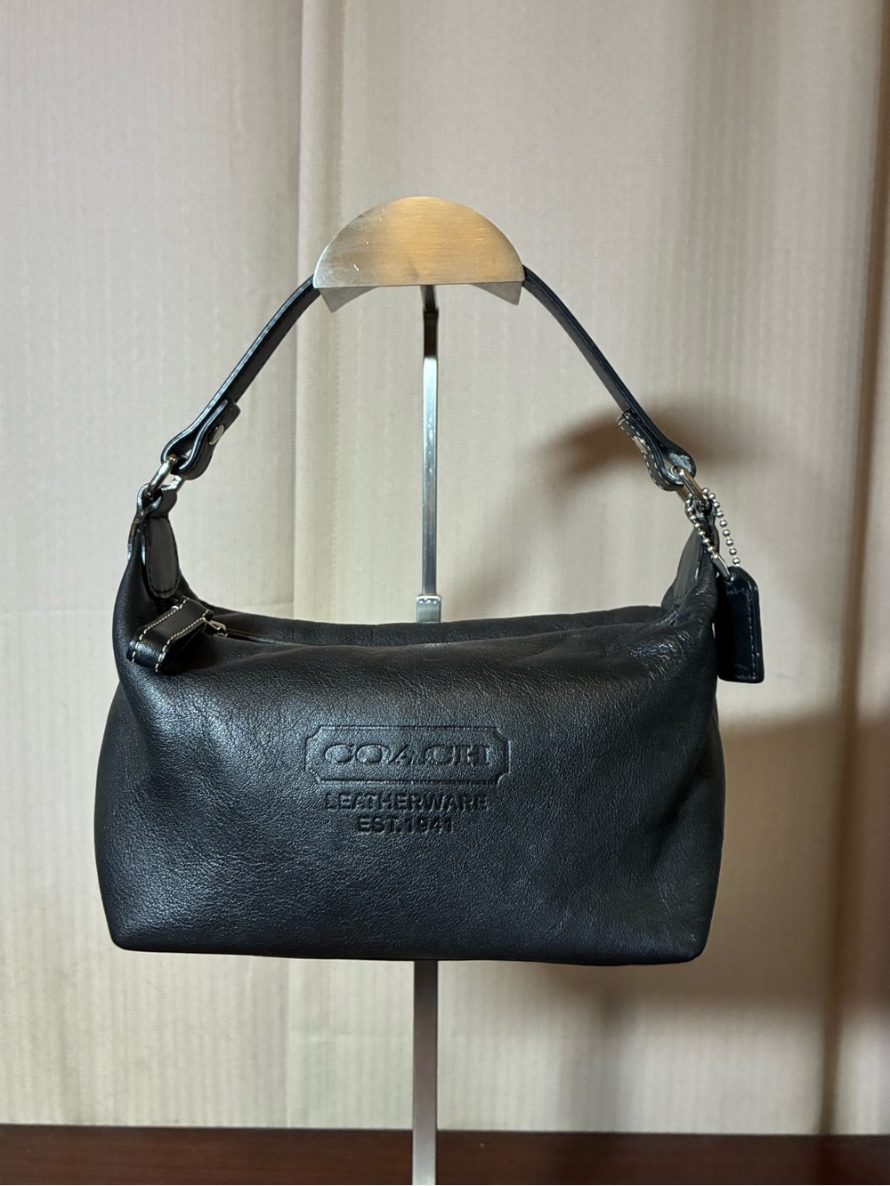 Coach Black Leather Mini Bag